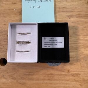 Never Afraid Silver Cubic Zirconia Ring Set